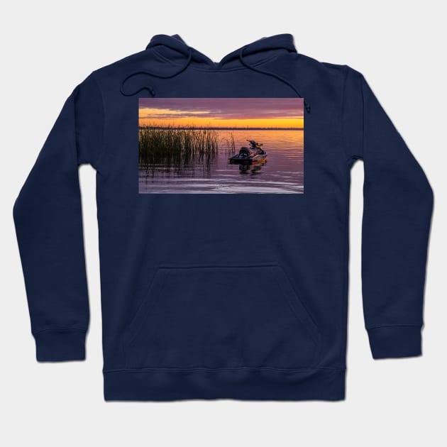 Jet Ski on Lake Mulwala, Yarrawonga Mulwala Hoodie by VickiWalsh